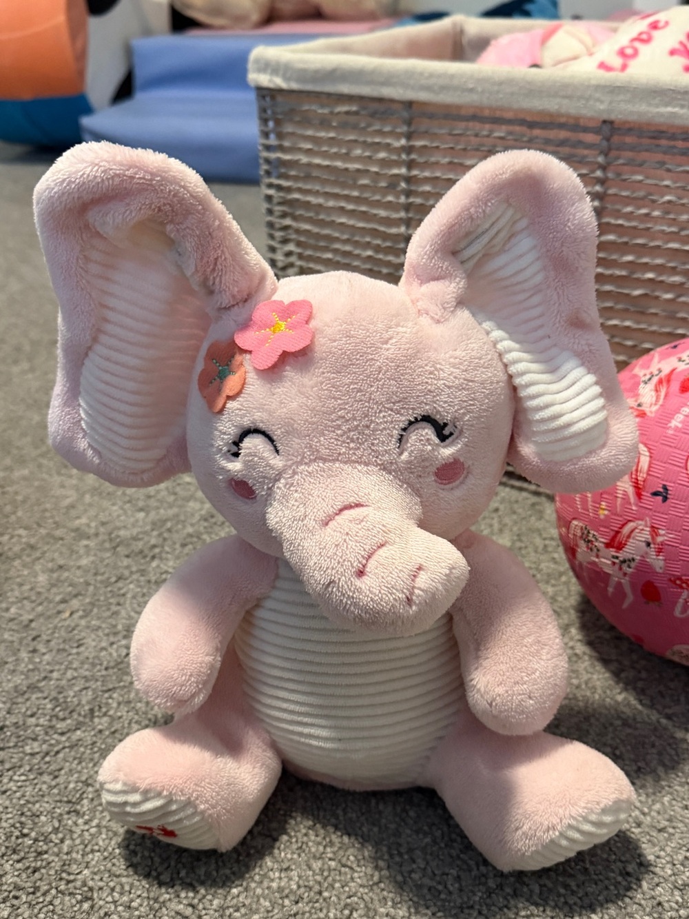The popular Peek-a-Boo Talking Elephant is an interactive animated plush toy